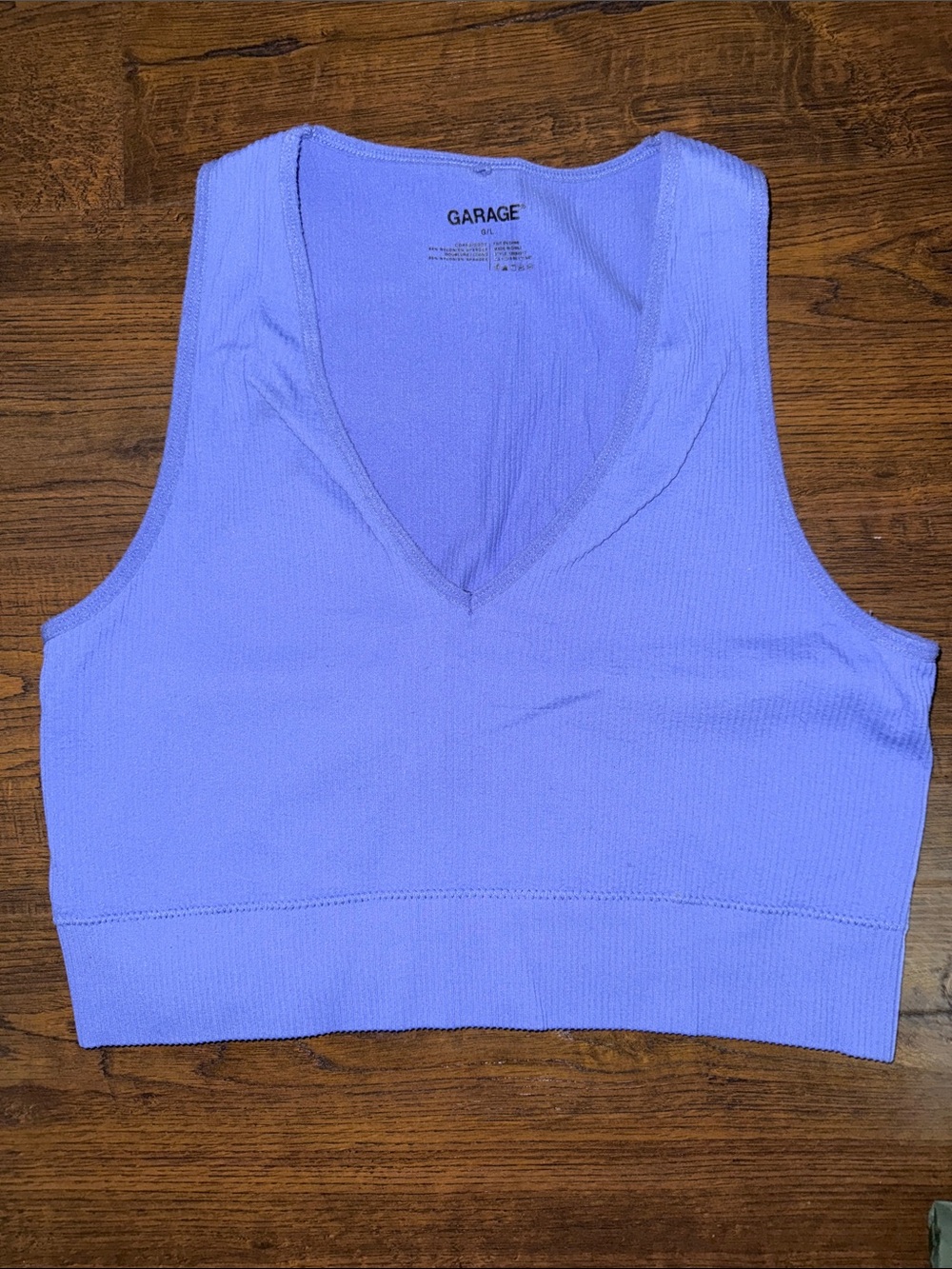 Garage Ribbed V Neck Tank Top